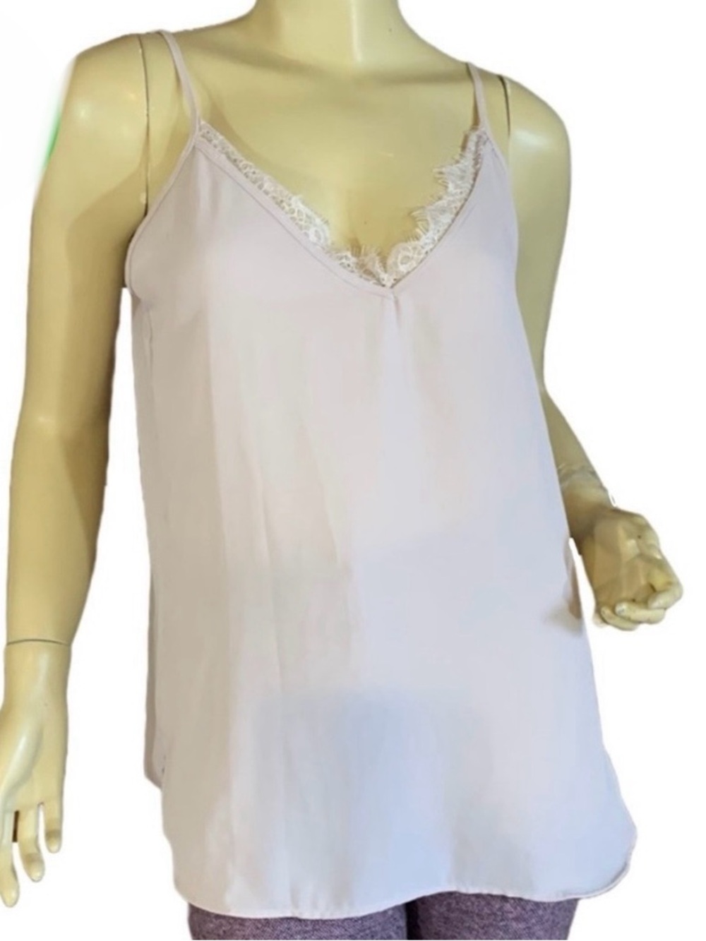 RACHEL ZOE LAVENDER LIGHT PURPLE LACE TRIM CAMISOLE (M)
